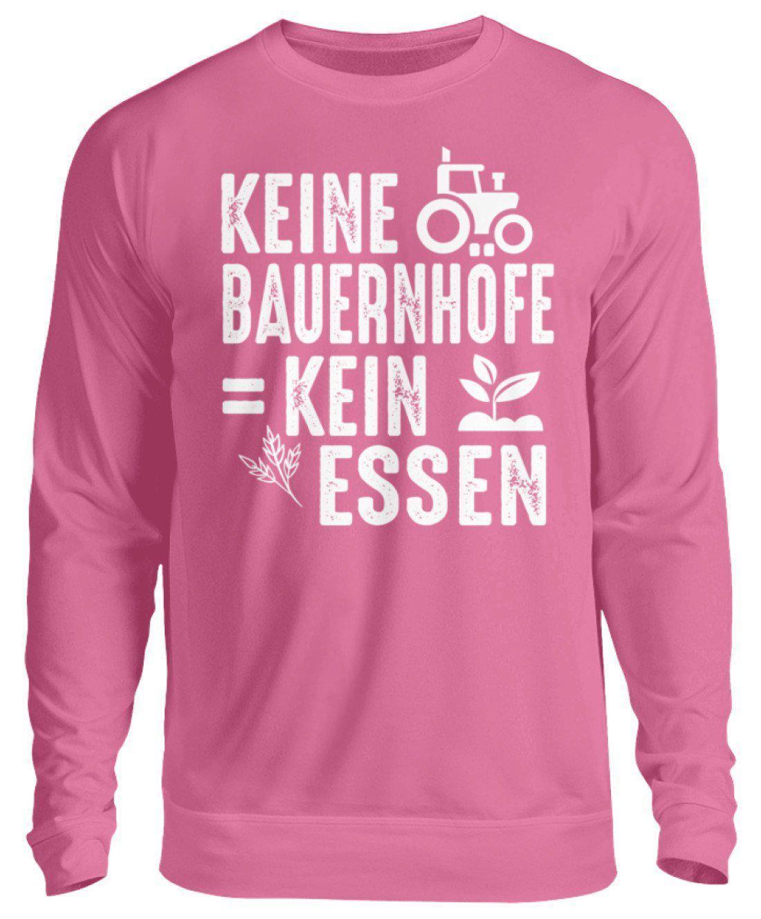 Keine Bauernhöfe kein Essen · Unisex Sweatshirt Pullover-Unisex Sweatshirt-Candyfloss Pink-S-Agrarstarz