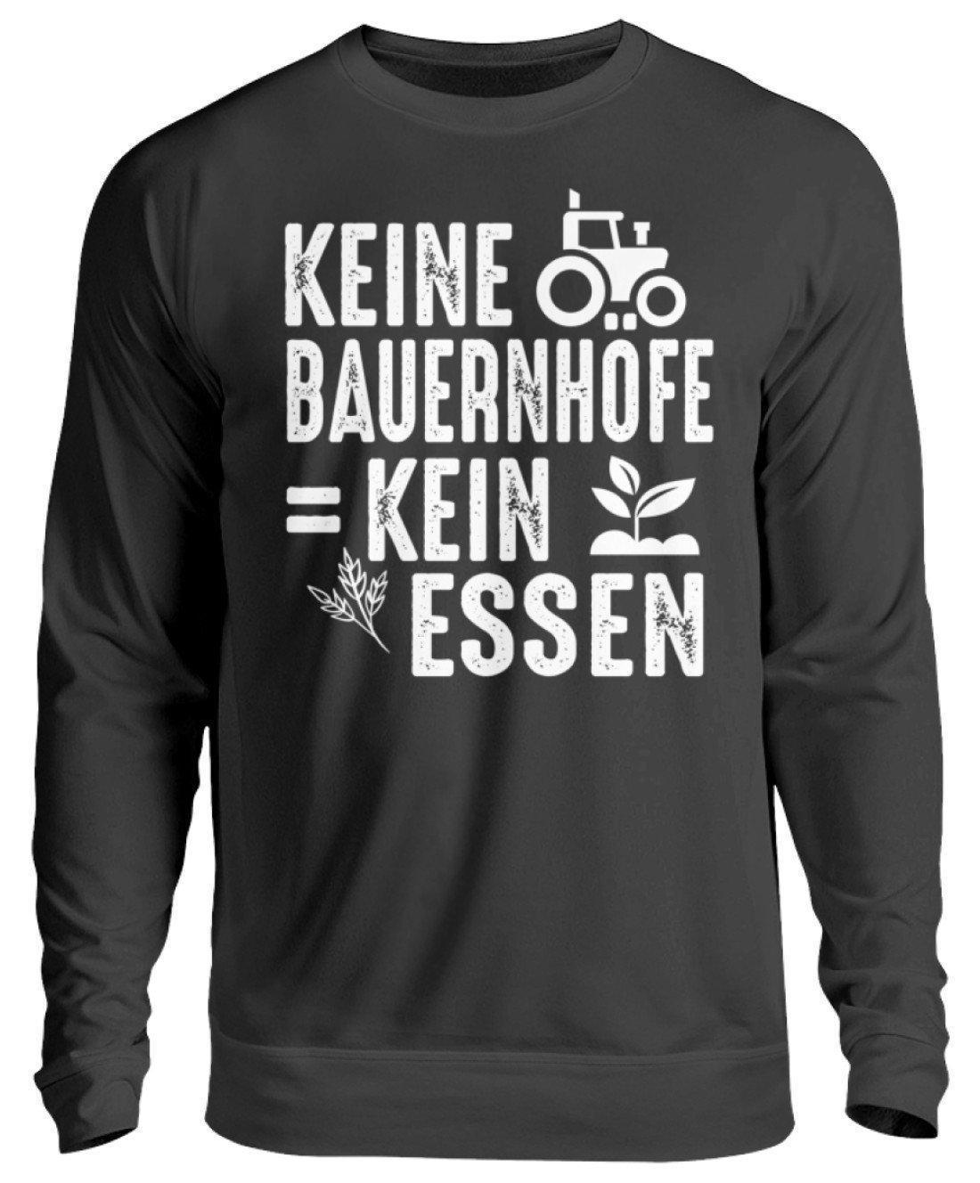 Keine Bauernhöfe kein Essen · Unisex Sweatshirt Pullover-Unisex Sweatshirt-Jet Black-S-Agrarstarz