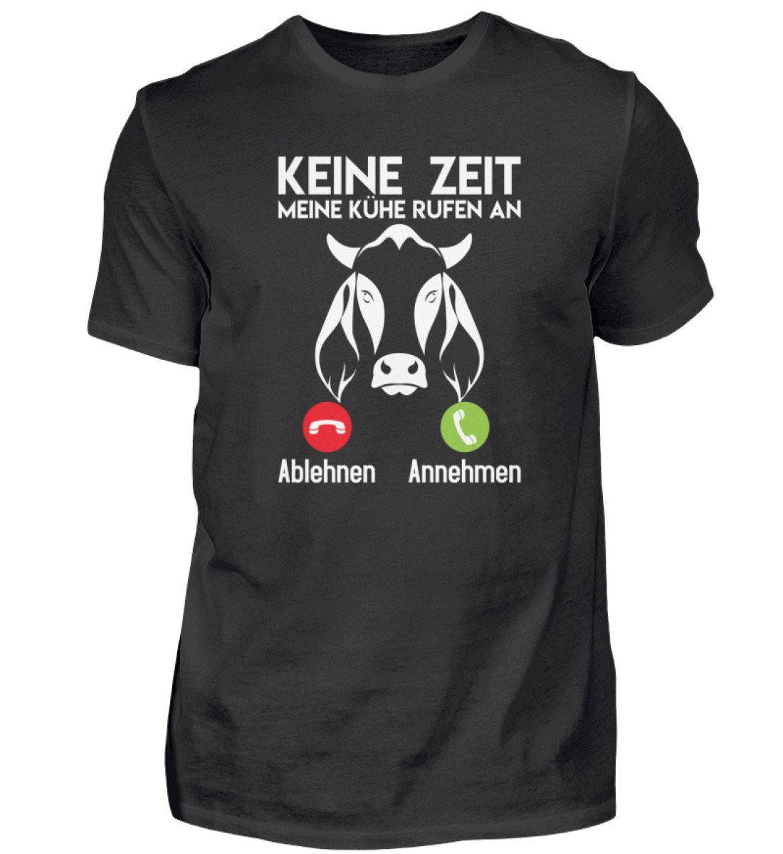 Keine Zeit Kühe rufen an · Herren T-Shirt-Herren Basic T-Shirt-Black-S-Agrarstarz