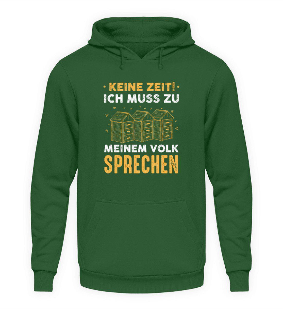 Keine Zeit Volk sprechen · Unisex Kapuzenpullover Hoodie-Unisex Hoodie-Bottle Green-S-Agrarstarz