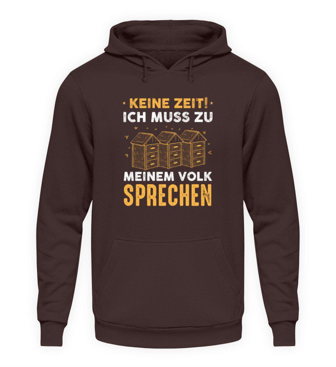 Keine Zeit Volk sprechen · Unisex Kapuzenpullover Hoodie-Unisex Hoodie-Hot Chocolate-S-Agrarstarz