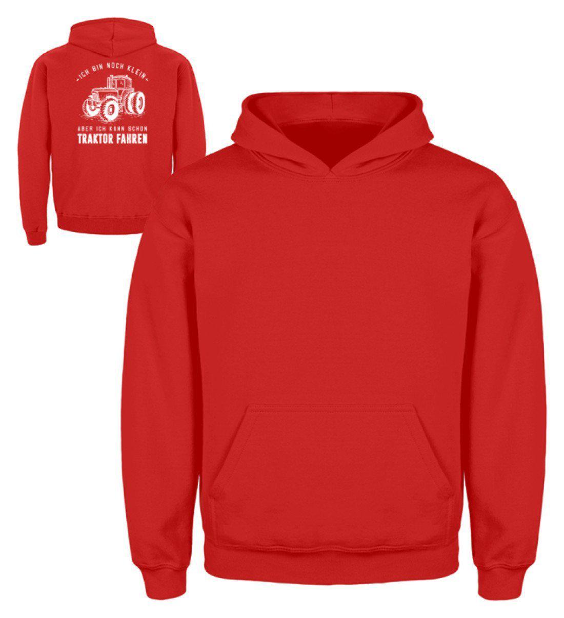 Klein Traktor fahren · Kinder Kapuzenpullover Hoodie-Kinder Hoodie-Fire Red-3/4 (98/104)-Agrarstarz