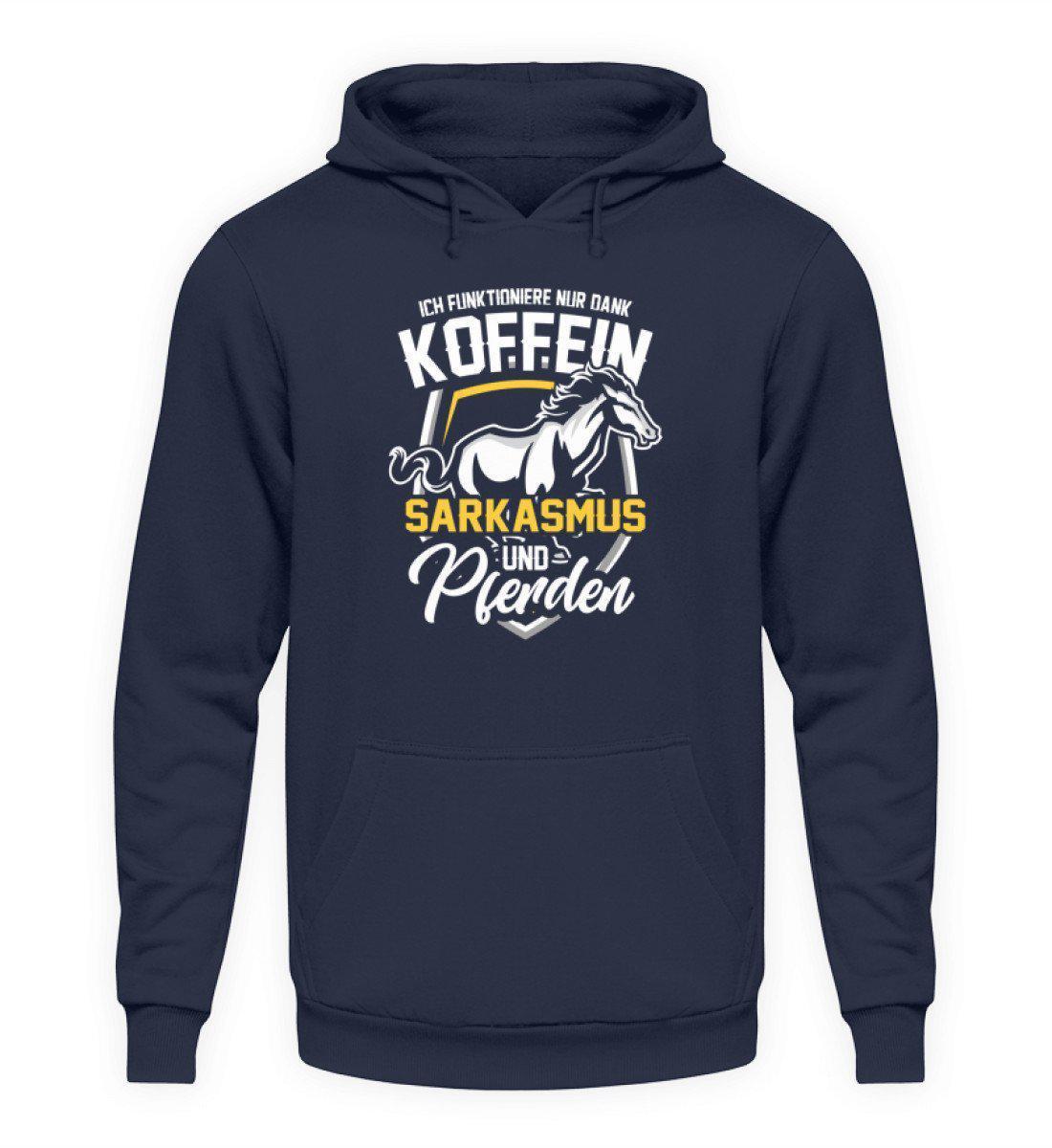 Koffein Sarkasmus Pferde · Unisex Kapuzenpullover Hoodie-Unisex Hoodie-Oxford Navy-S-Agrarstarz