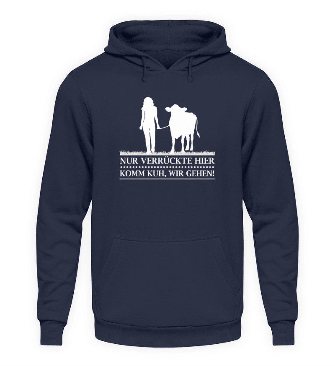 Komm Kuh wir gehen Frau · Unisex Kapuzenpullover Hoodie-Unisex Hoodie-Oxford Navy-S-Agrarstarz