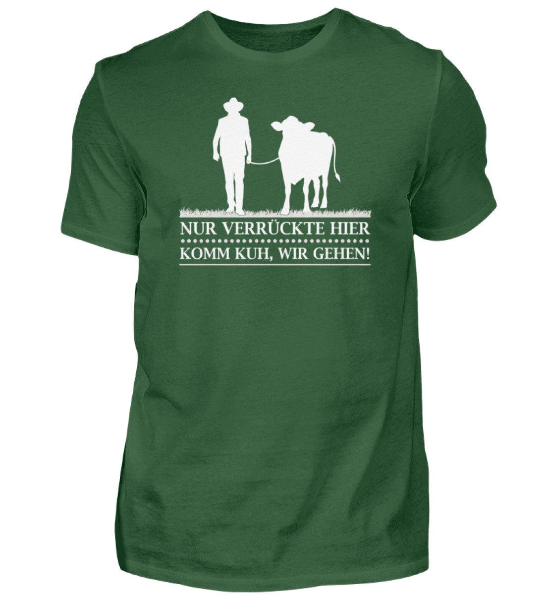 Komm Kuh wir gehen · Herren T-Shirt-Herren Basic T-Shirt-Bottle Green-S-Agrarstarz