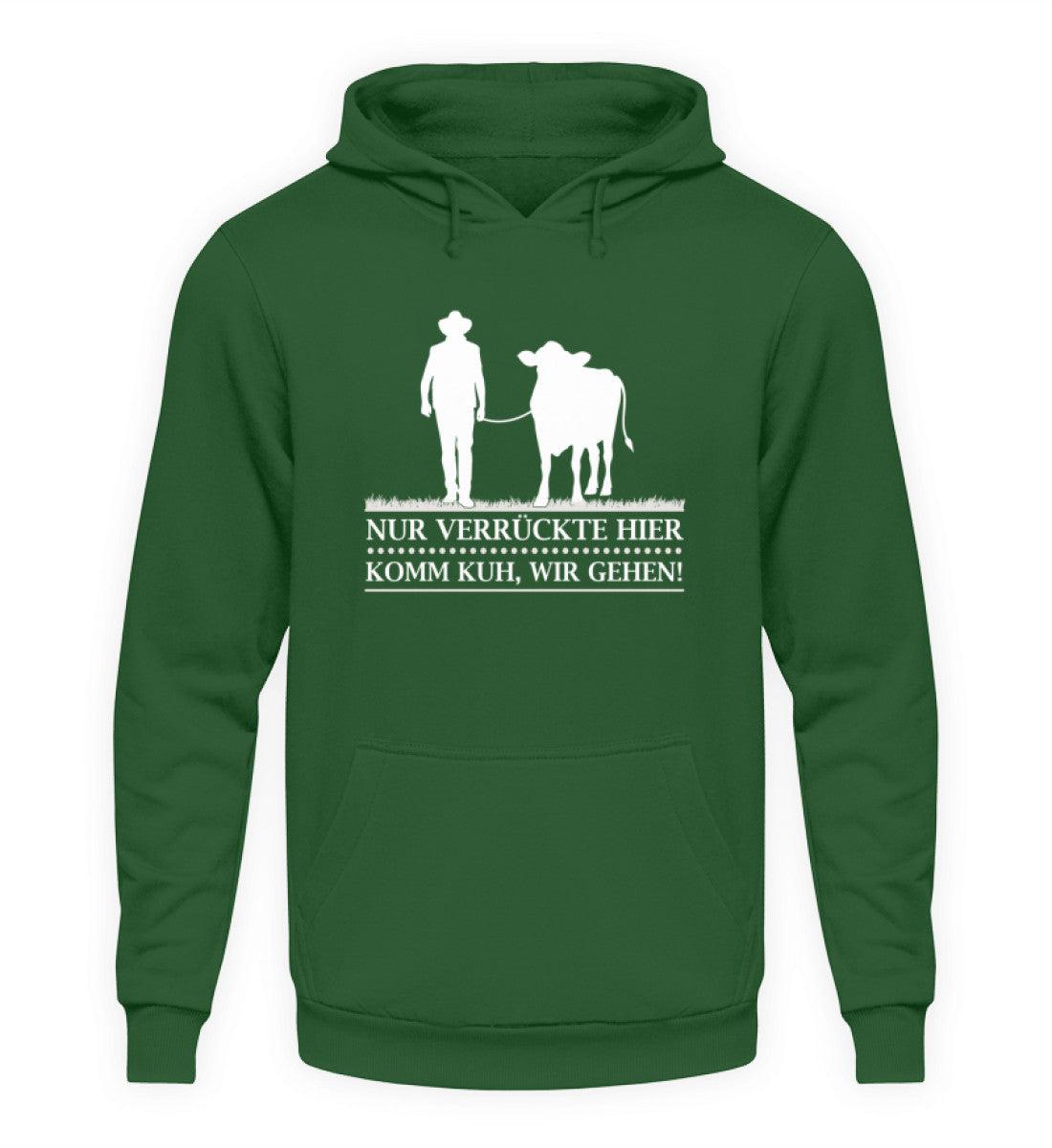 Komm Kuh wir gehen Mann · Unisex Kapuzenpullover Hoodie-Unisex Hoodie-Bottle Green-S-Agrarstarz