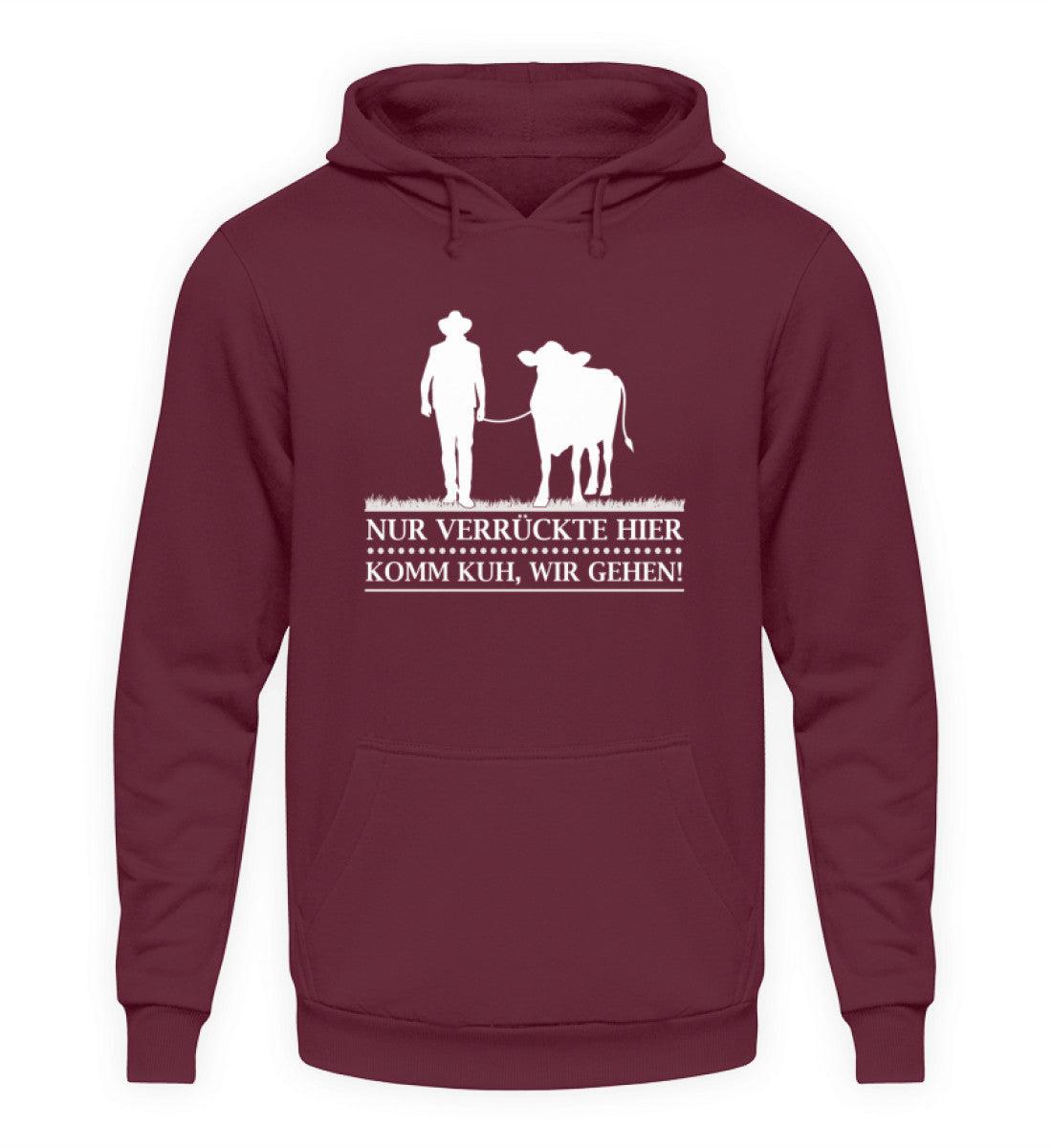 Komm Kuh wir gehen Mann · Unisex Kapuzenpullover Hoodie-Unisex Hoodie-Burgundy-S-Agrarstarz