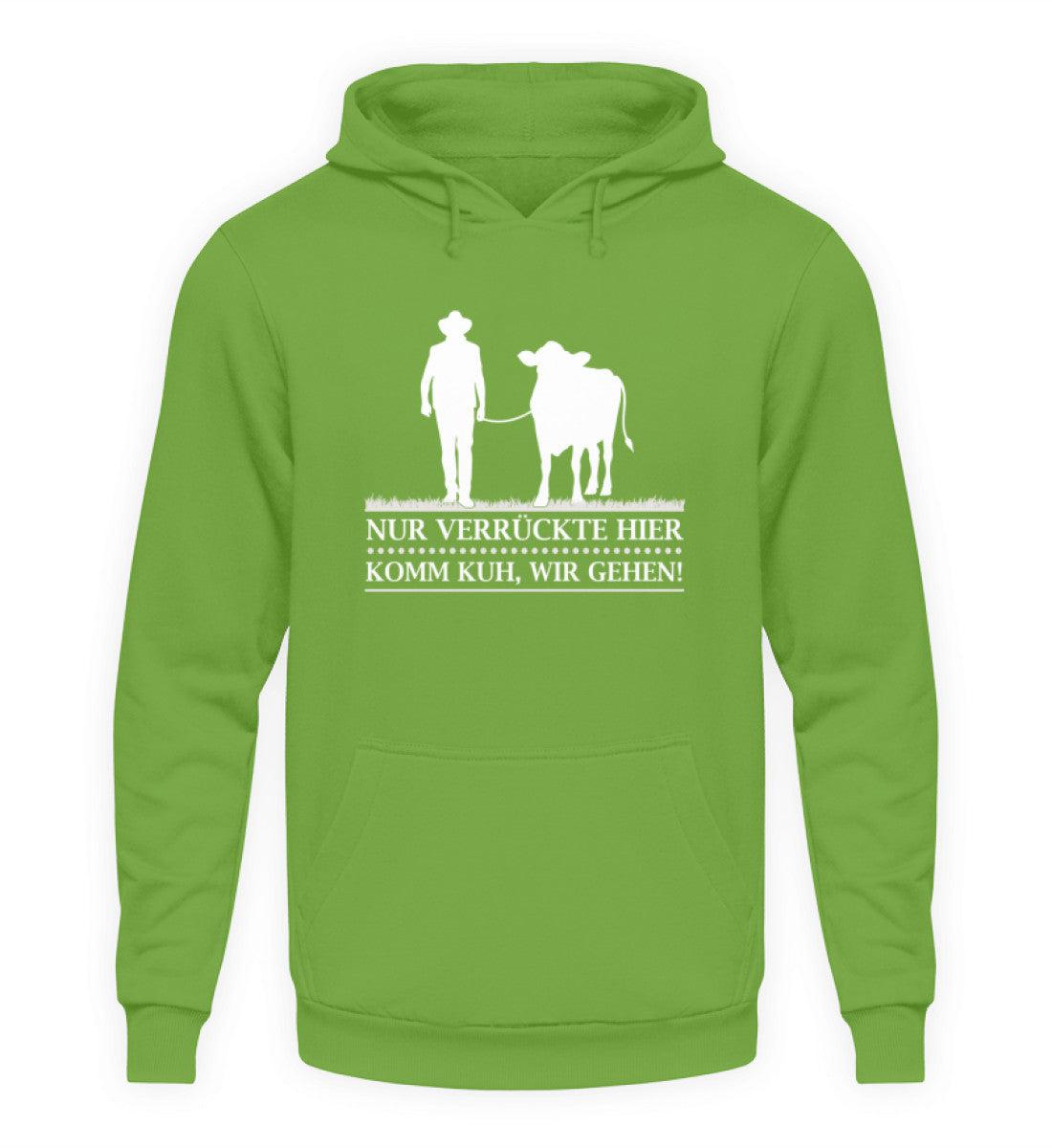 Komm Kuh wir gehen Mann · Unisex Kapuzenpullover Hoodie-Unisex Hoodie-LimeGreen-S-Agrarstarz