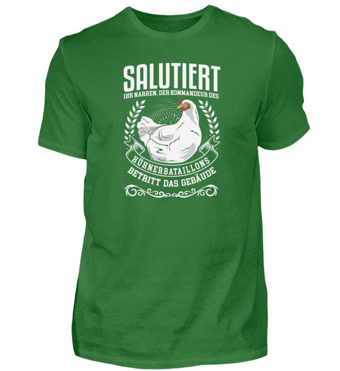 Kommandeur Hühnerbataillon · Herren T-Shirt-Herren Basic T-Shirt-Kelly Green-S-Agrarstarz