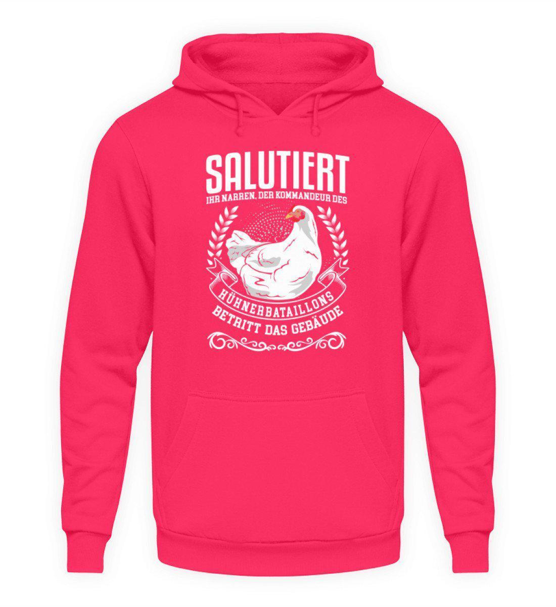 Kommandeur Hühnerbataillon · Unisex Kapuzenpullover Hoodie-Unisex Hoodie-Hot Pink-S-Agrarstarz
