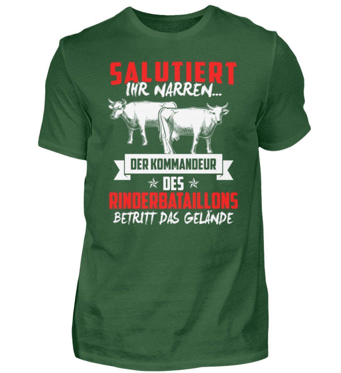 Kommandeur Rinderbataillon · Herren T-Shirt-Herren Basic T-Shirt-Bottle Green-S-Agrarstarz