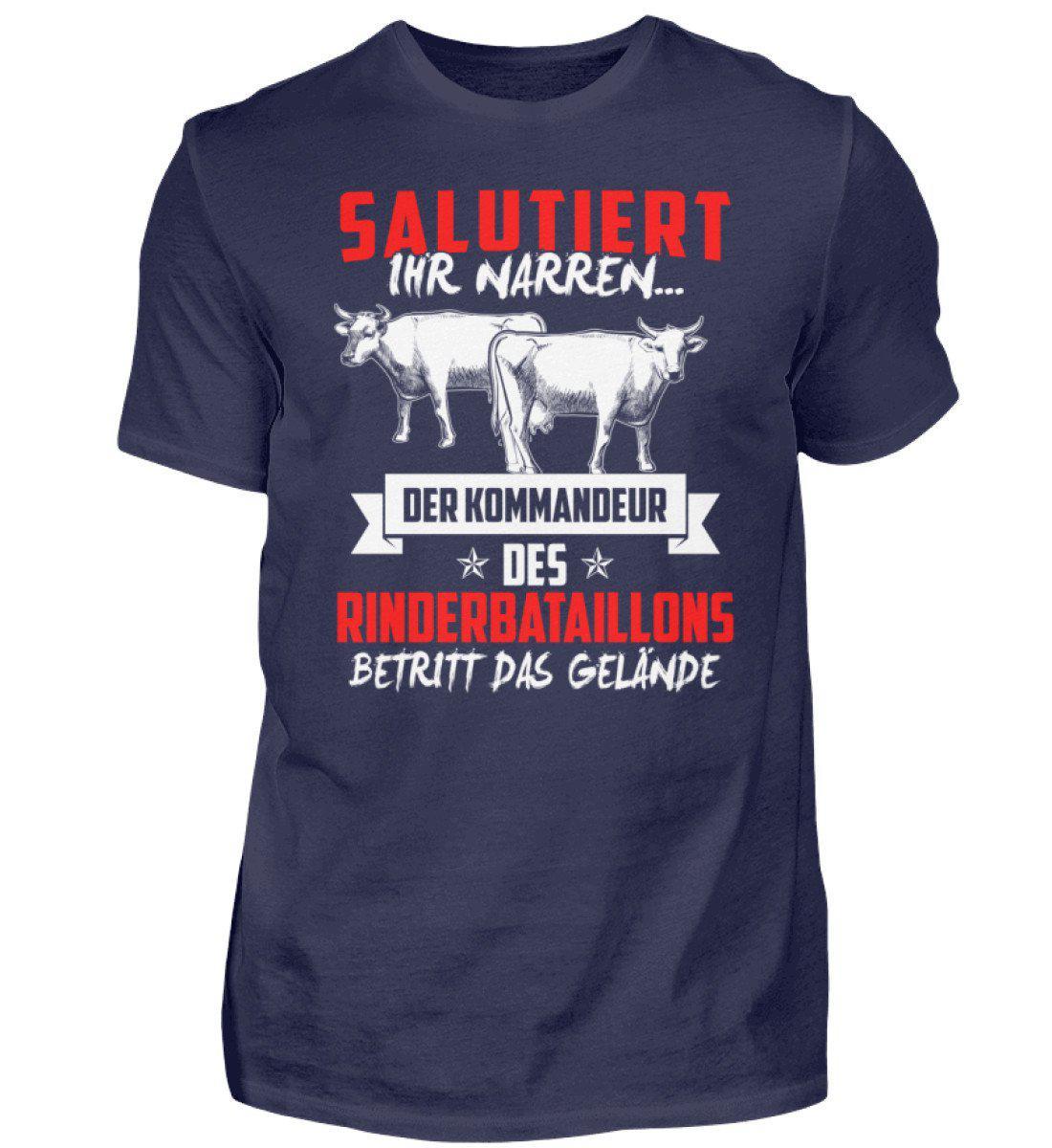 Kommandeur Rinderbataillon · Herren T-Shirt-Herren Basic T-Shirt-Navy-S-Agrarstarz