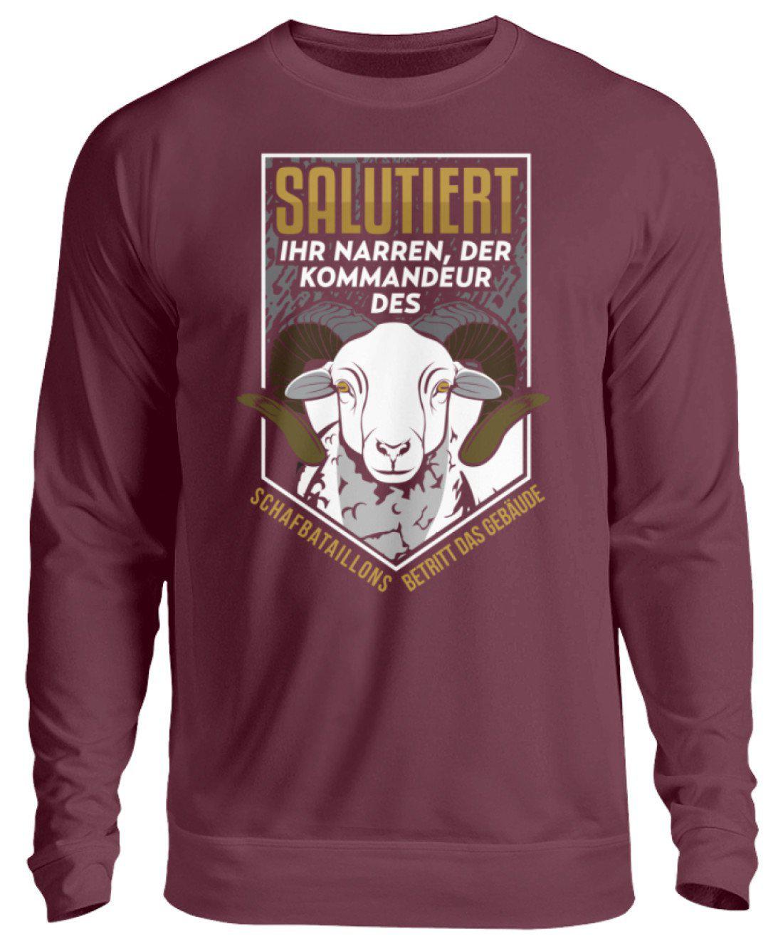 Kommandeur Schafbataillon · Unisex Sweatshirt Pullover-Unisex Sweatshirt-Burgundy-S-Agrarstarz