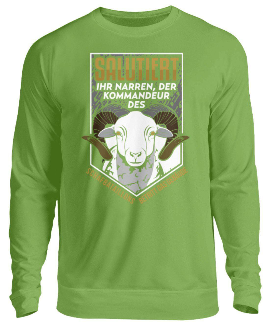 Kommandeur Schafbataillon · Unisex Sweatshirt Pullover-Unisex Sweatshirt-LimeGreen-S-Agrarstarz