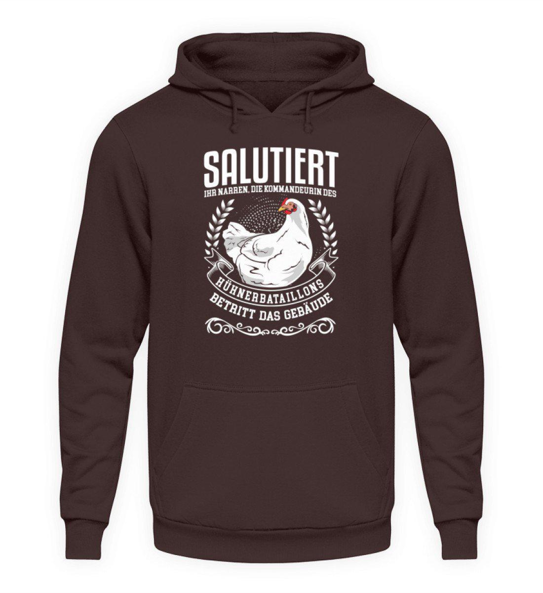 Kommandeurin Hühnerbataillon · Unisex Kapuzenpullover Hoodie-Unisex Hoodie-Hot Chocolate-S-Agrarstarz
