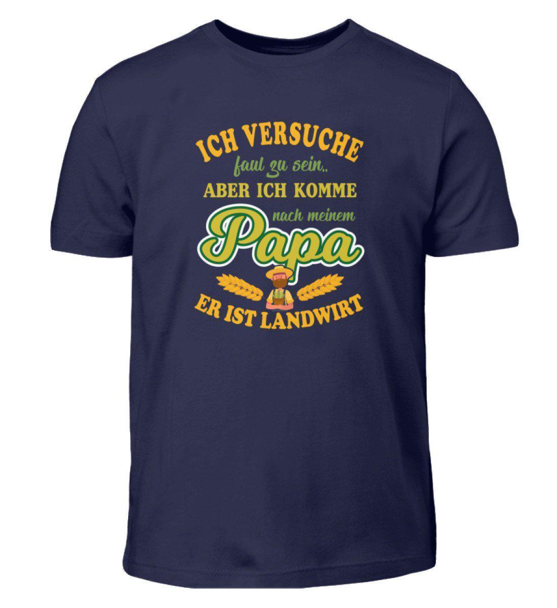 Komme nach Papa Landwirt · Kinder T-Shirt-Kinder T-Shirt-Navy-12/14 (152/164)-Agrarstarz