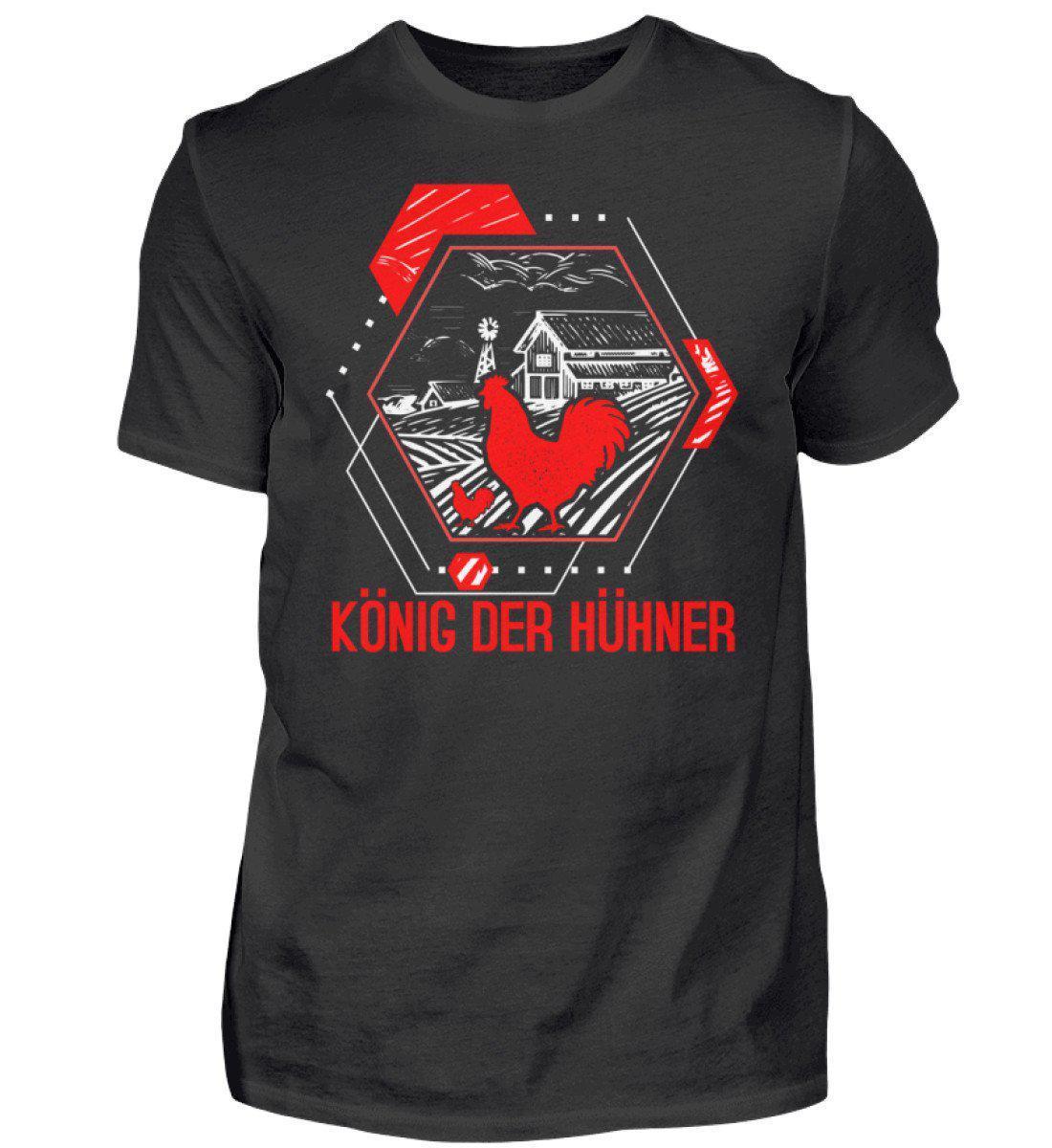 König der Hühner Geometric · Herren T-Shirt-Herren Basic T-Shirt-Black-S-Agrarstarz