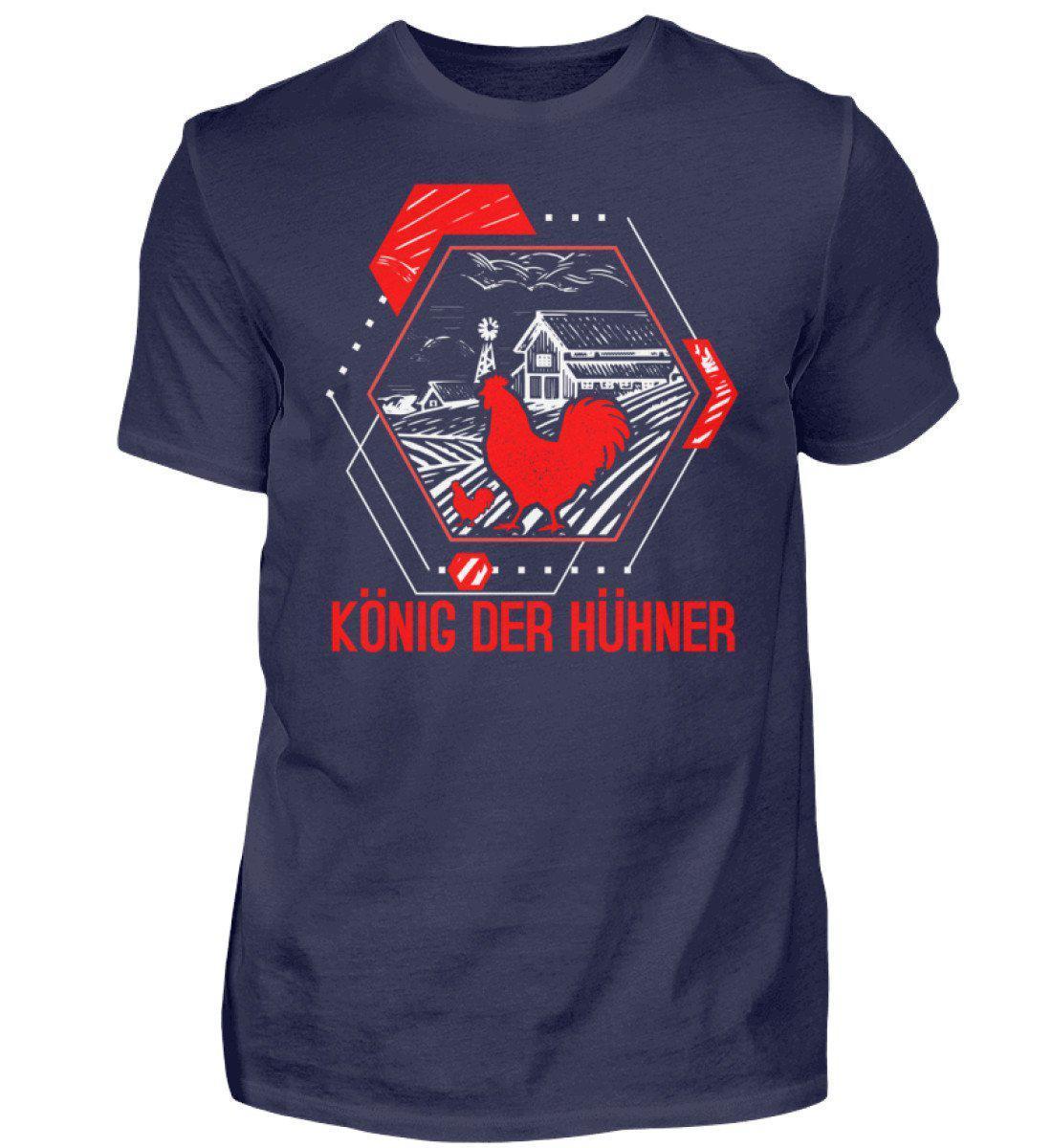 König der Hühner Geometric · Herren T-Shirt-Herren Basic T-Shirt-Navy-S-Agrarstarz