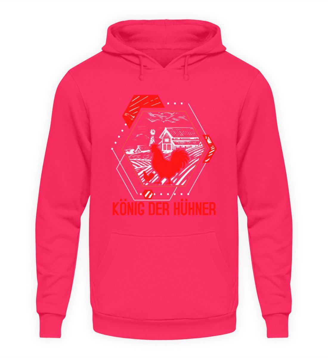 König der Hühner Geometric · Unisex Kapuzenpullover Hoodie-Unisex Hoodie-Hot Pink-S-Agrarstarz