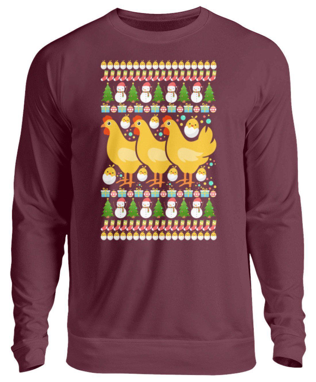 Kücken Ugly Christmas · Unisex Sweatshirt Pullover-Unisex Sweatshirt-Burgundy-S-Agrarstarz