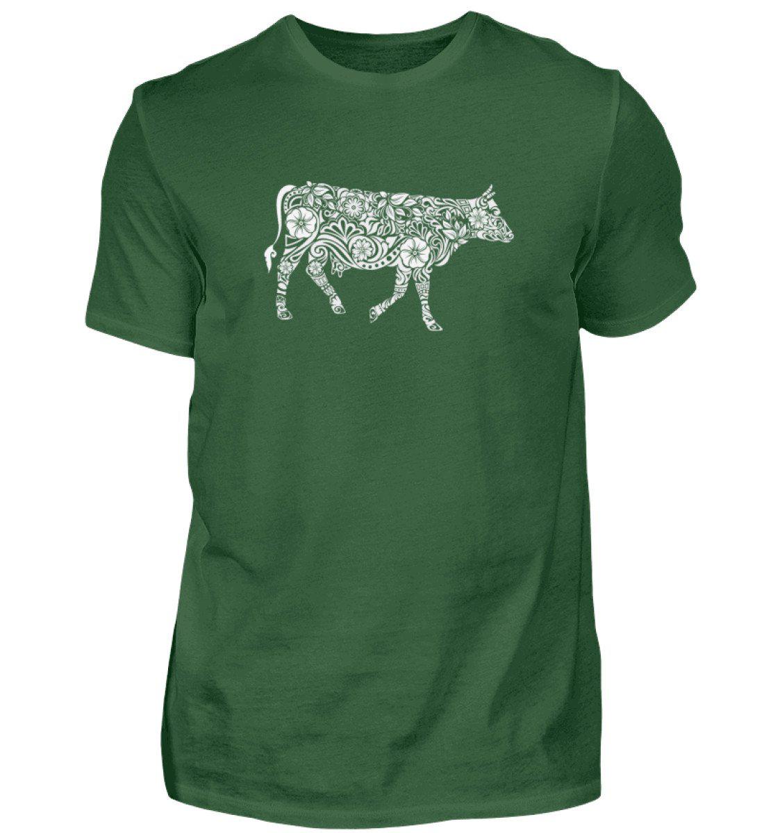 Kuh Abstrakt · Herren T-Shirt-Herren Basic T-Shirt-Bottle Green-S-Agrarstarz