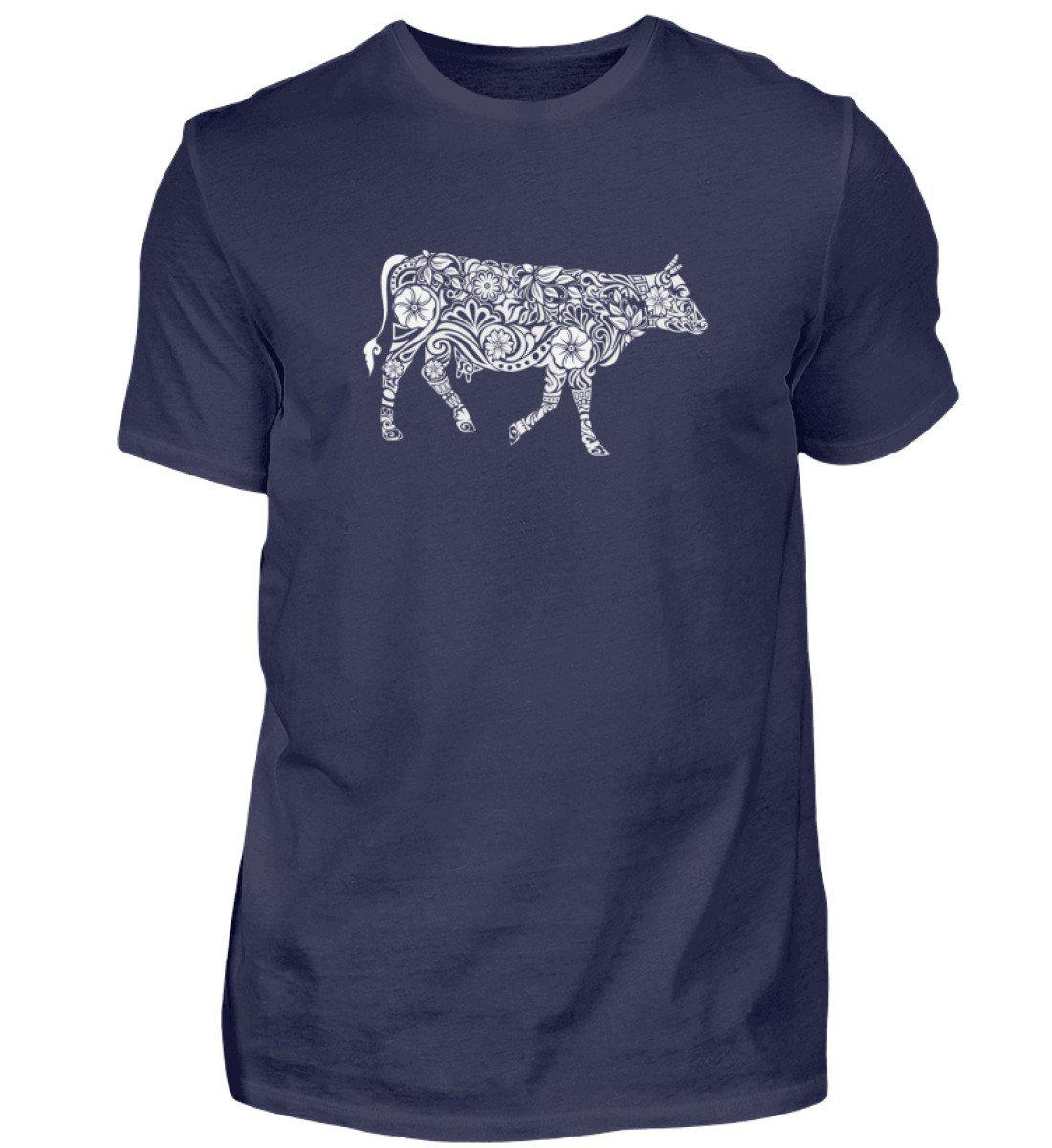 Kuh Abstrakt · Herren T-Shirt-Herren Basic T-Shirt-Navy-S-Agrarstarz