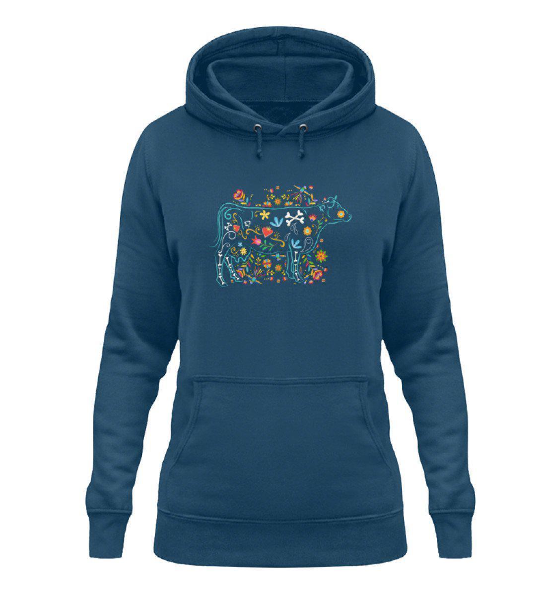 Kuh Blumen · Damen Hoodie-Damen Hoodie-Airforce Blue-XS-Agrarstarz