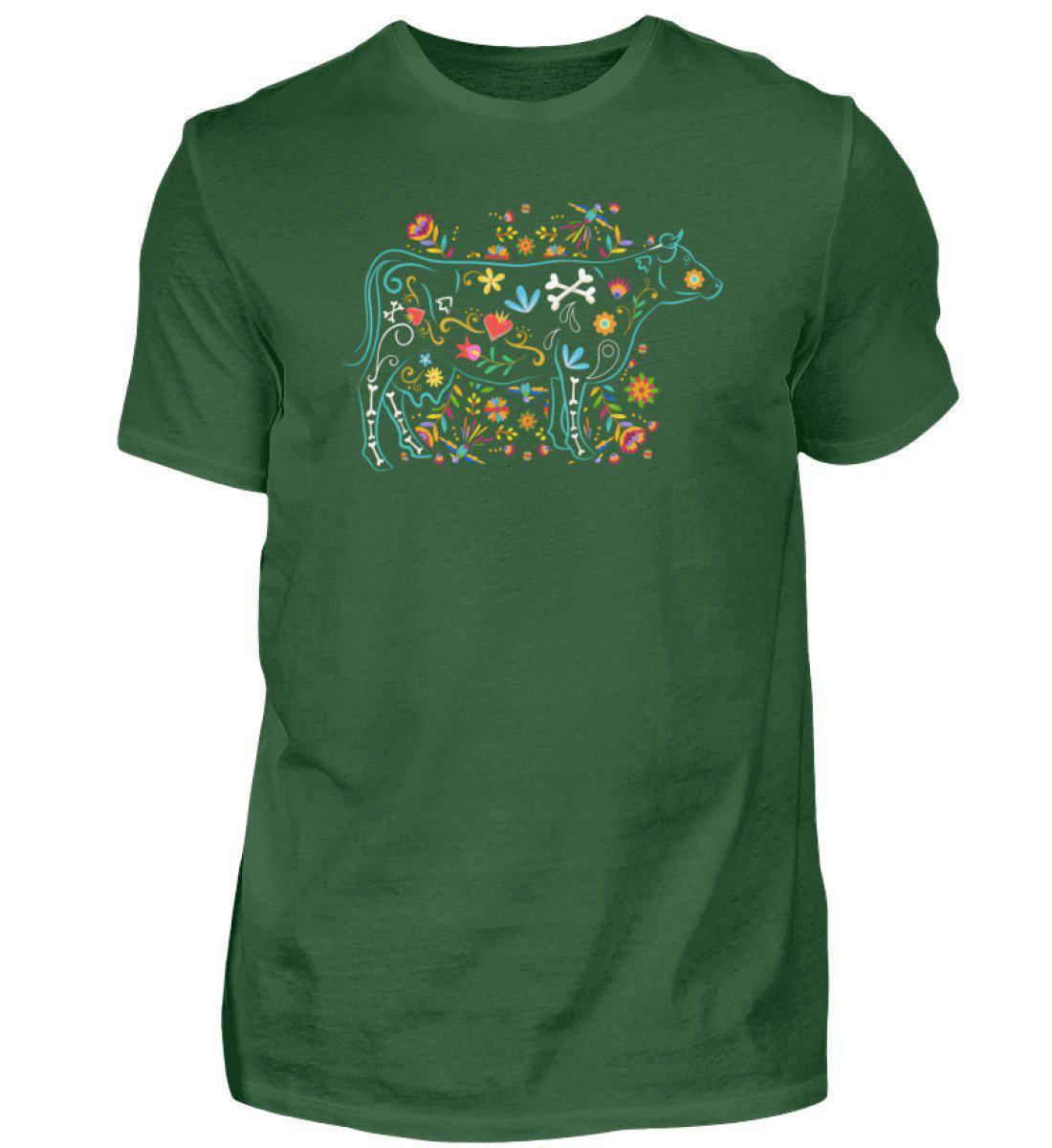 Kuh Blumen · Herren T-Shirt-Herren Basic T-Shirt-Bottle Green-S-Agrarstarz