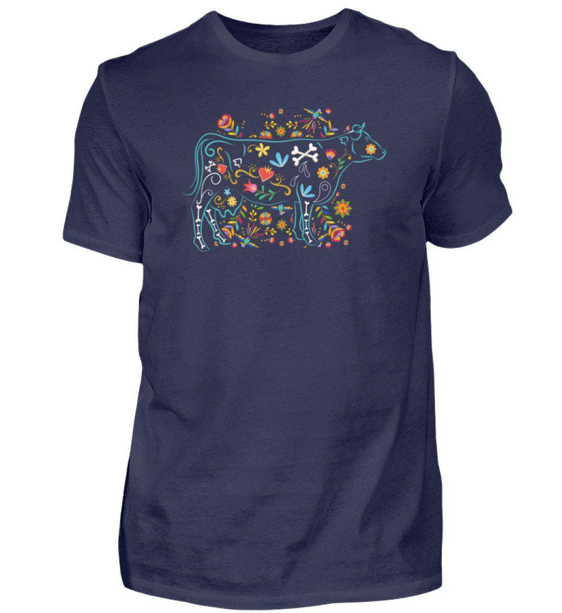 Kuh Blumen · Herren T-Shirt-Herren Basic T-Shirt-Navy-S-Agrarstarz