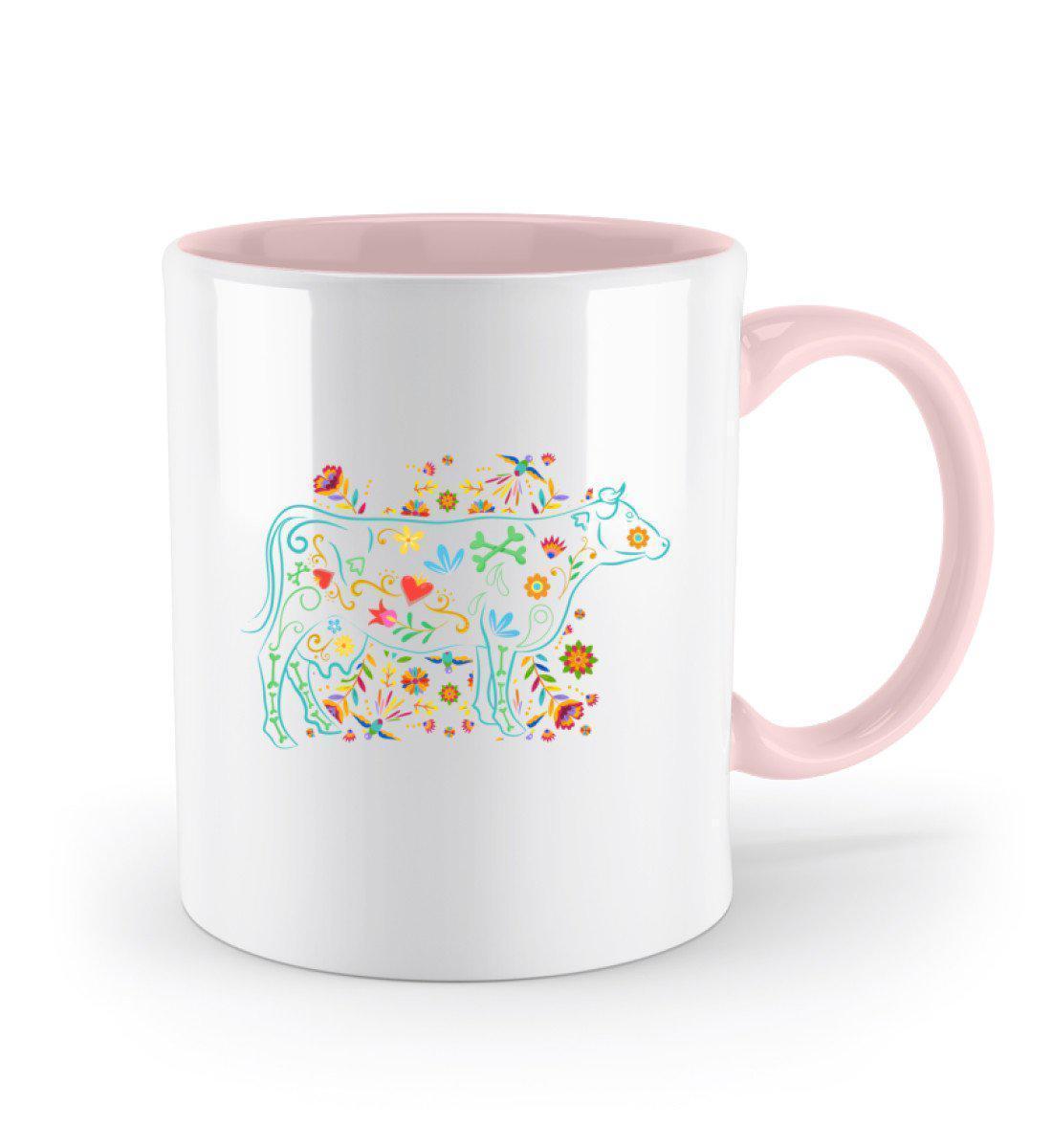 Kuh Blumen · Keramik Tasse zweifarbig-Keramik Tasse Zweifarbig-Agrarstarz