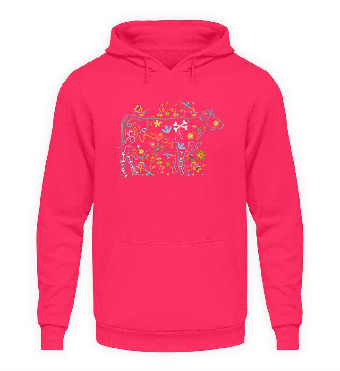 Kuh Blumen · Unisex Kapuzenpullover Hoodie-Unisex Hoodie-Hot Pink-L-Agrarstarz