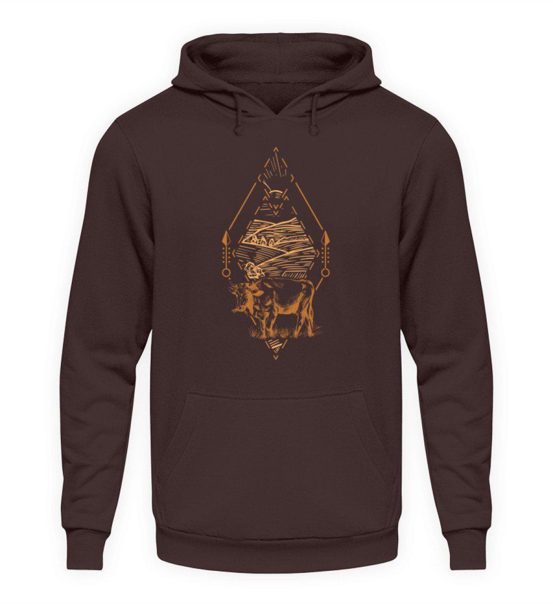 Kuh Geometric 2 · Unisex Kapuzenpullover Hoodie-Unisex Hoodie-Hot Chocolate-L-Agrarstarz