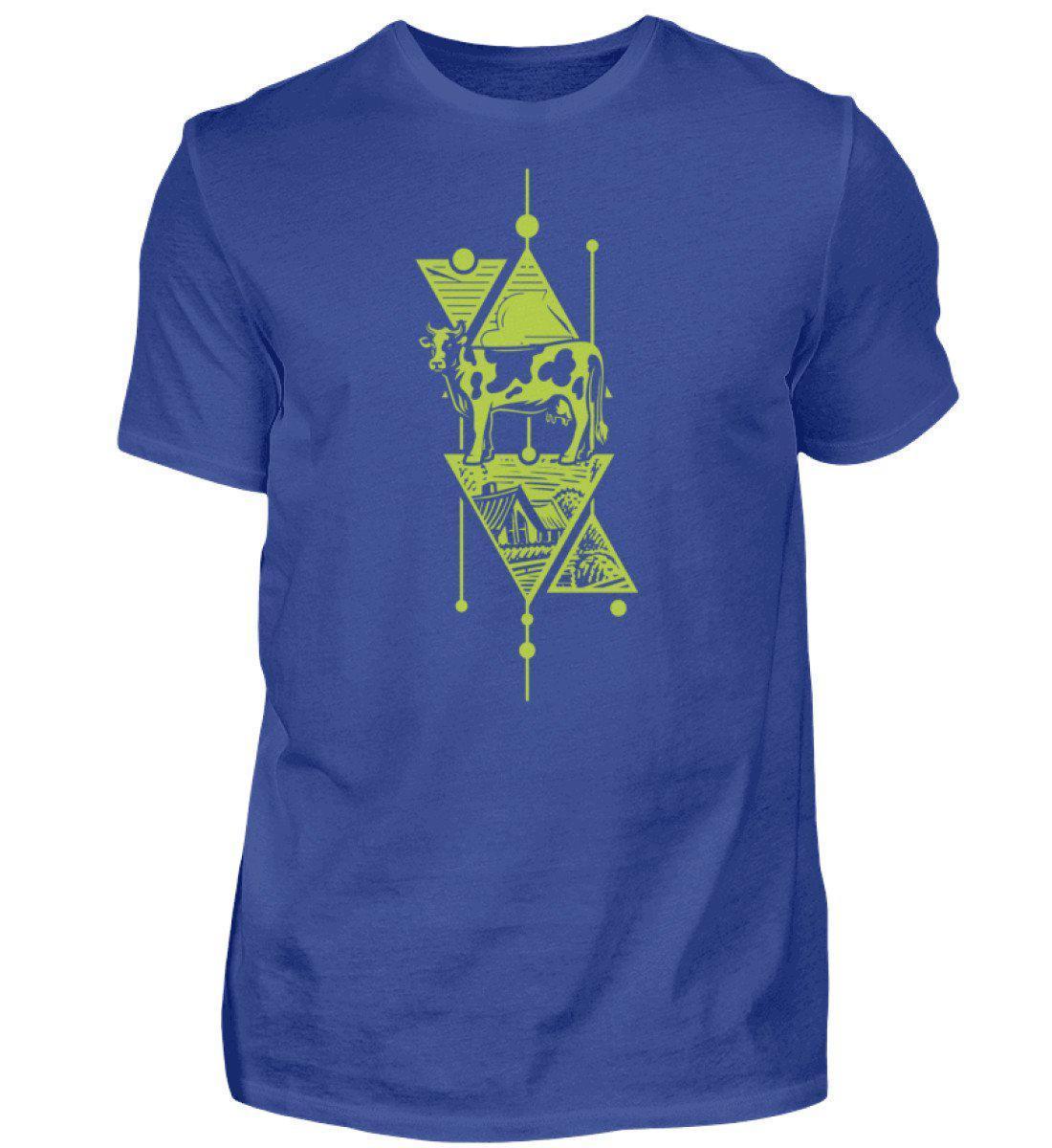 Kuh Geometric · Herren T-Shirt-Herren Basic T-Shirt-Royal Blue-S-Agrarstarz