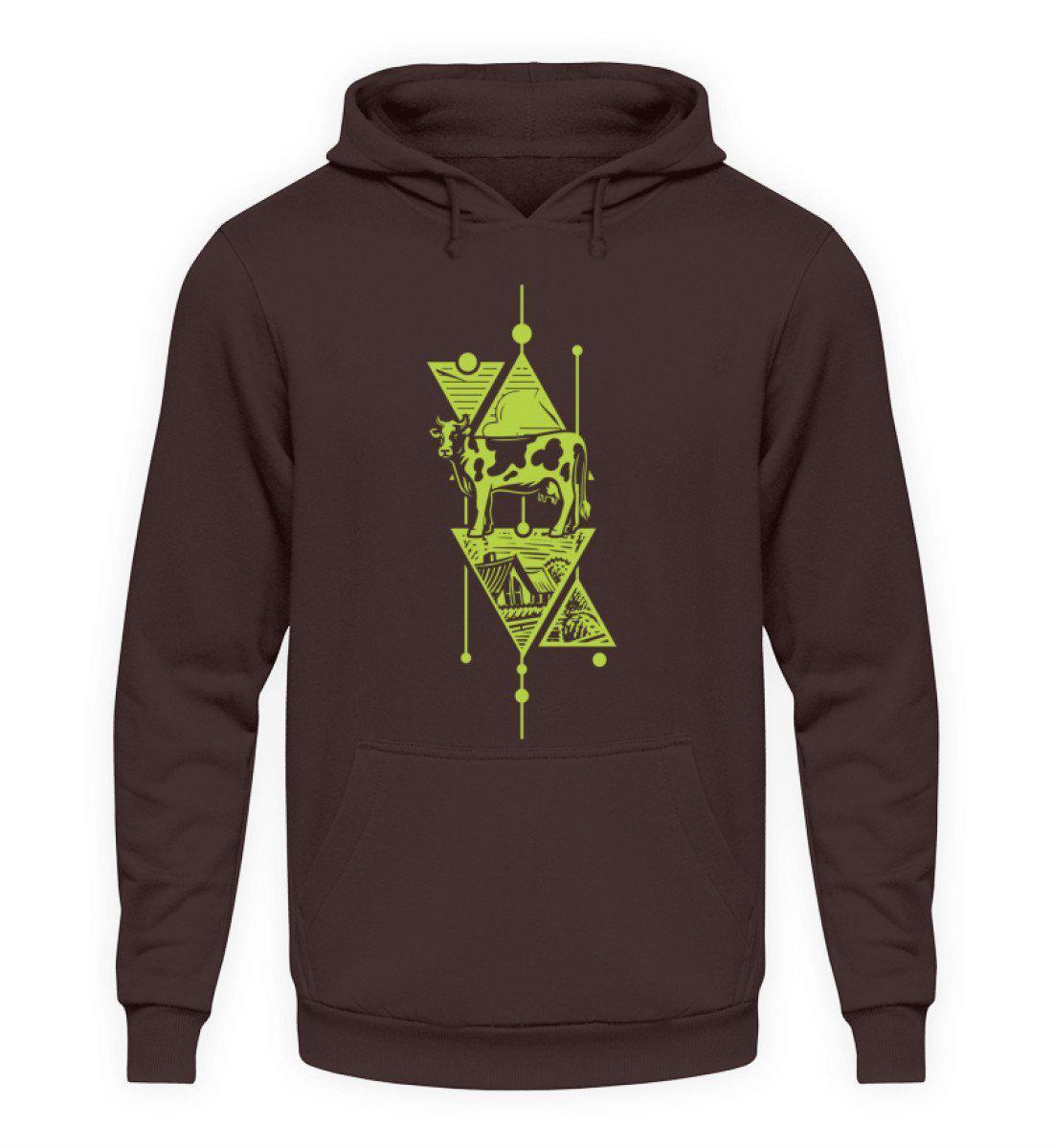 Kuh Geometric · Unisex Kapuzenpullover Hoodie-Unisex Hoodie-Hot Chocolate-L-Agrarstarz