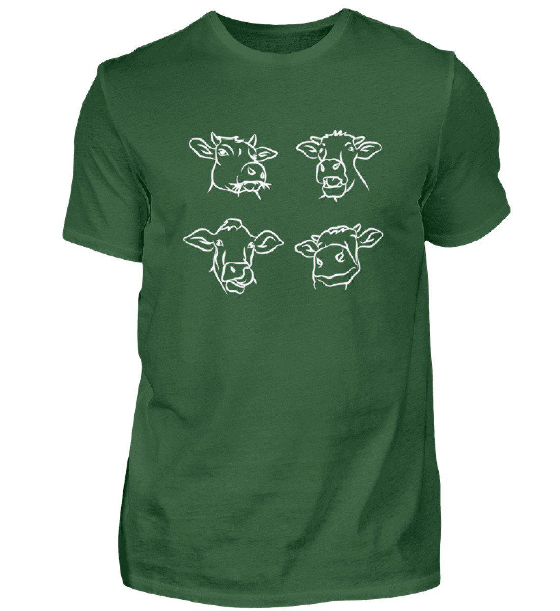 Kuh Gesichter · Herren T-Shirt-Herren Basic T-Shirt-Bottle Green-S-Agrarstarz