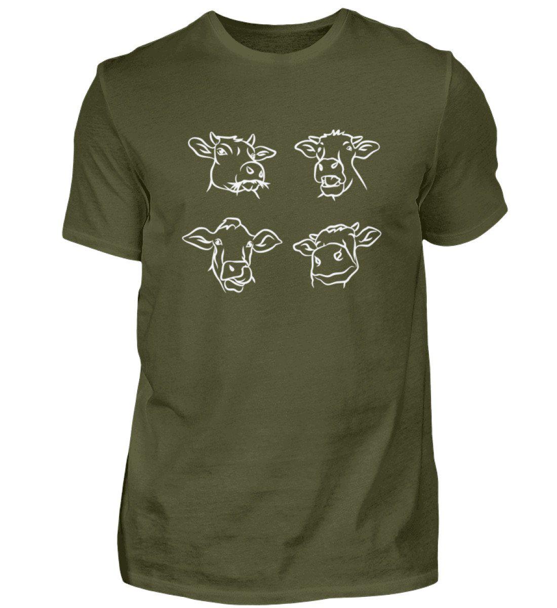 Kuh Gesichter · Herren T-Shirt-Herren Basic T-Shirt-Urban Khaki-S-Agrarstarz