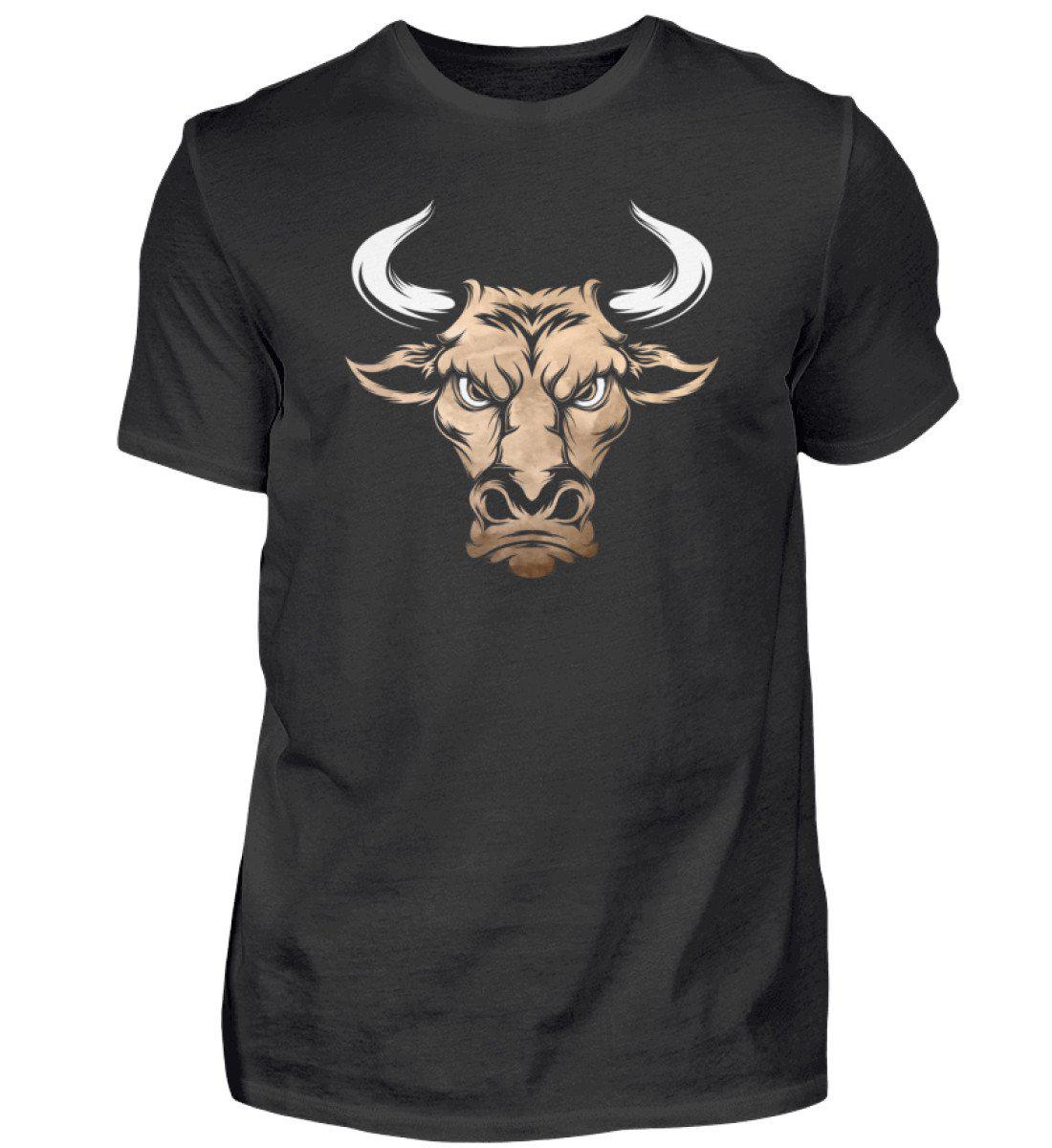 Kuh Hörner Gesicht · Herren T-Shirt-Herren Basic T-Shirt-Black-S-Agrarstarz