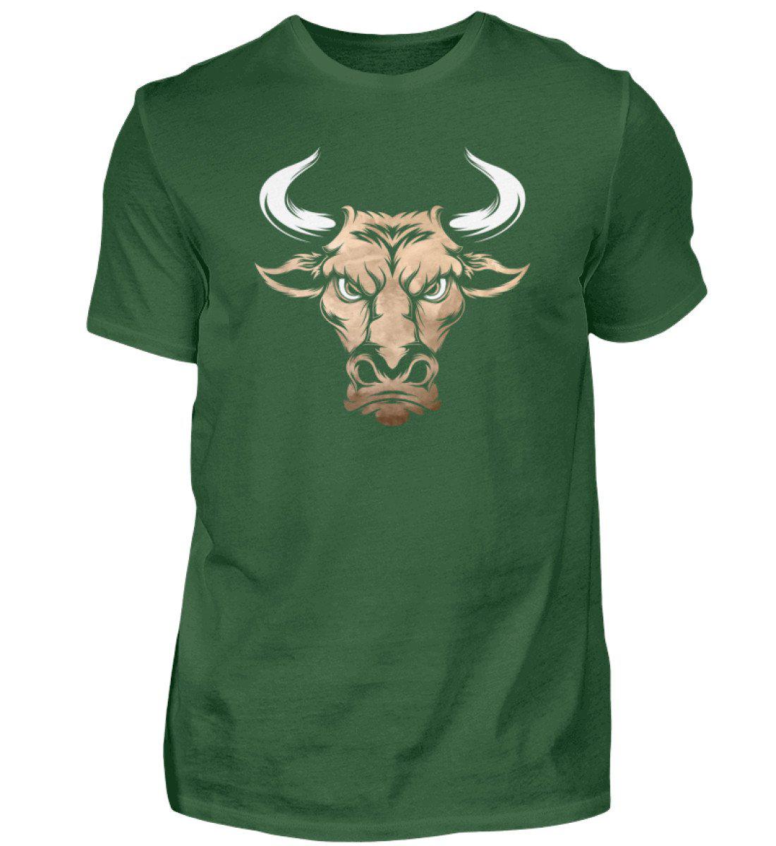 Kuh Hörner Gesicht · Herren T-Shirt-Herren Basic T-Shirt-Bottle Green-S-Agrarstarz