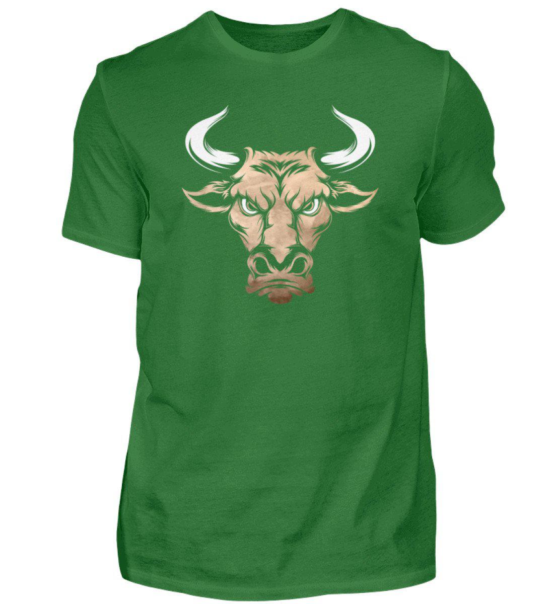 Kuh Hörner Gesicht · Herren T-Shirt-Herren Basic T-Shirt-Kelly Green-S-Agrarstarz