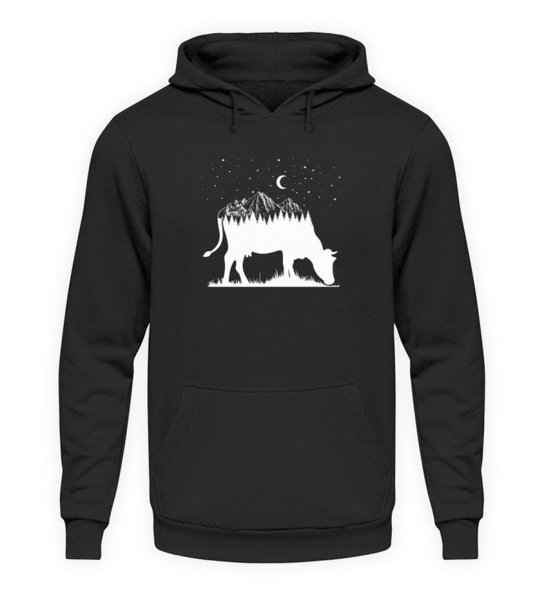 Kuh Landschaft simple · Unisex Kapuzenpullover Hoodie-Unisex Hoodie-Jet Black-S-Agrarstarz