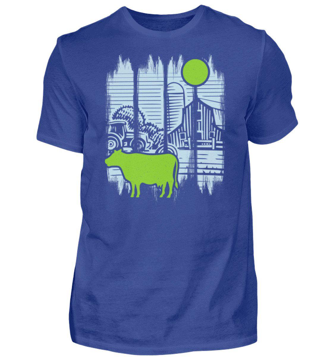 Kuh Mond Colorful · Herren T-Shirt-Herren Basic T-Shirt-Royal Blue-S-Agrarstarz