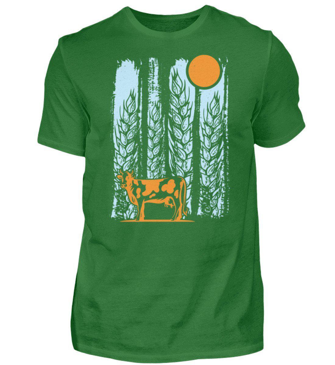 Kuh Mond Colourful · Herren T-Shirt-Herren Basic T-Shirt-Kelly Green-S-Agrarstarz
