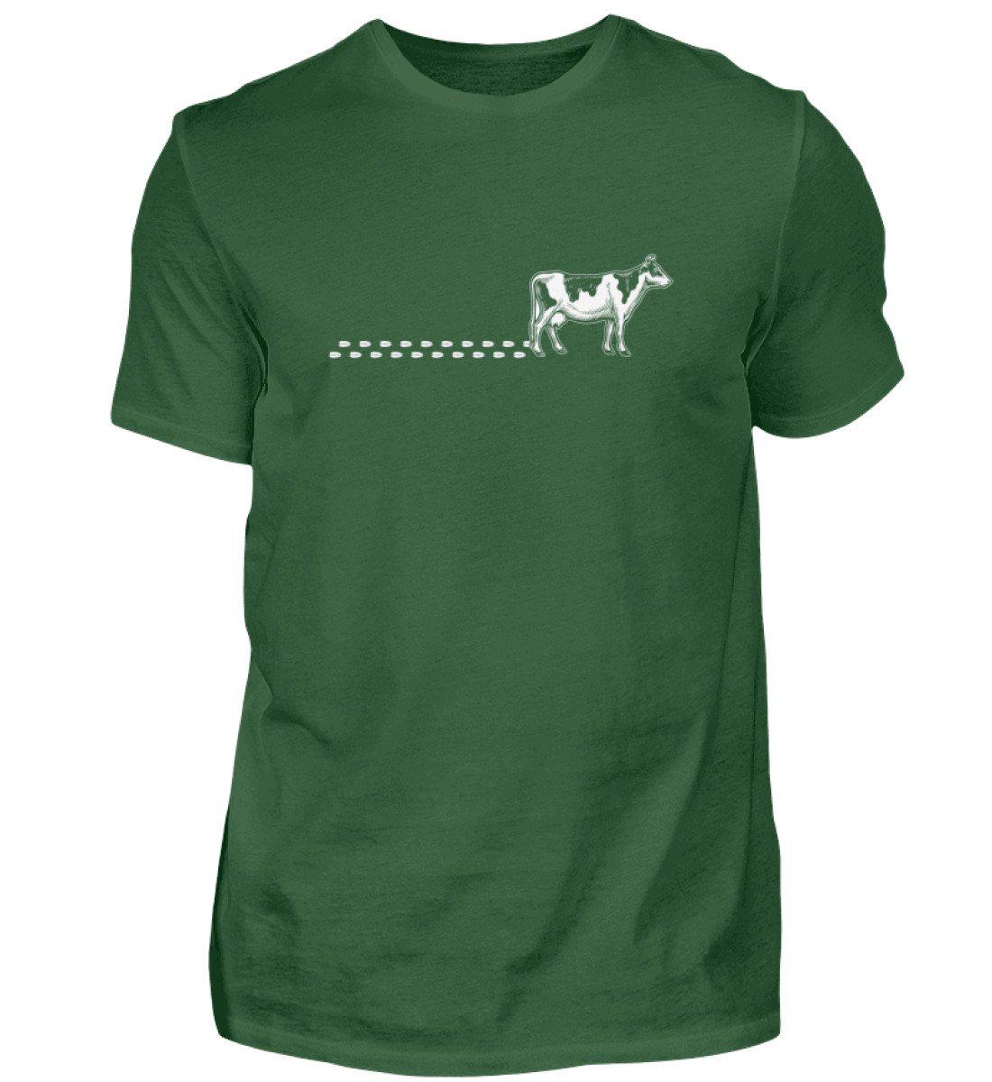 Kuh Spuren · Herren T-Shirt-Herren Basic T-Shirt-Bottle Green-S-Agrarstarz