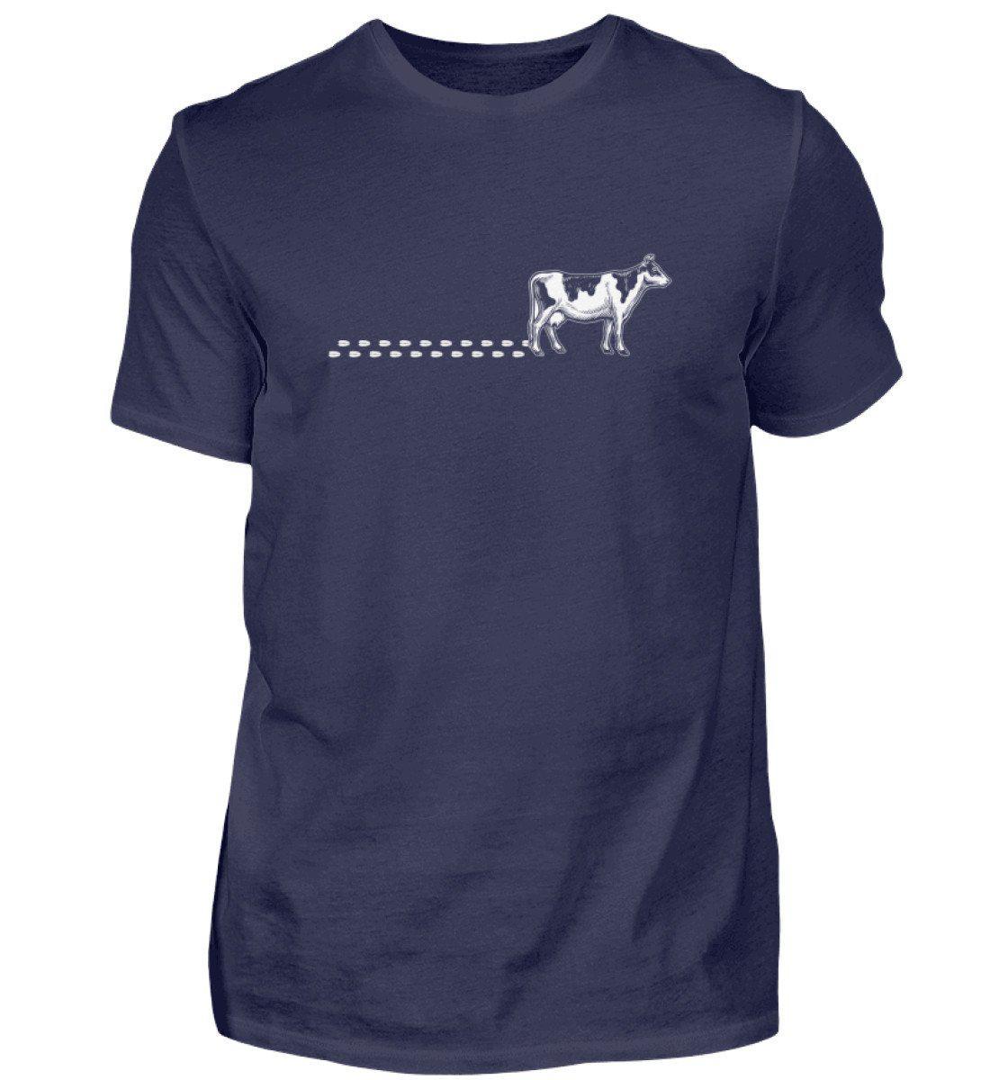 Kuh Spuren · Herren T-Shirt-Herren Basic T-Shirt-Navy-S-Agrarstarz