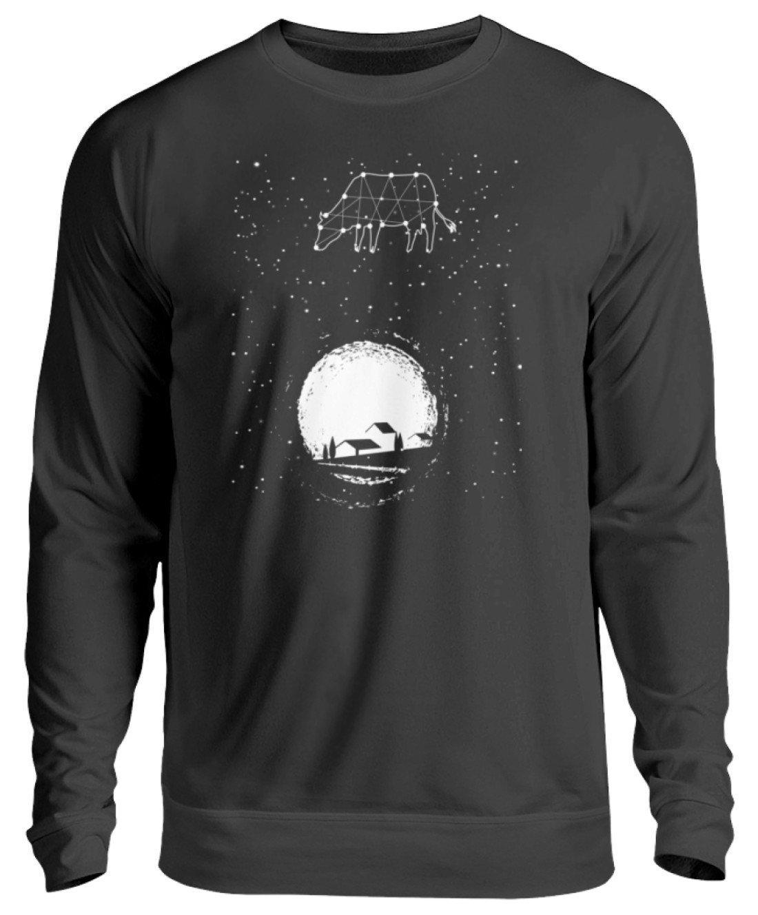 Kuh Sterne · Unisex Sweatshirt Pullover-Unisex Sweatshirt-Jet Black-S-Agrarstarz