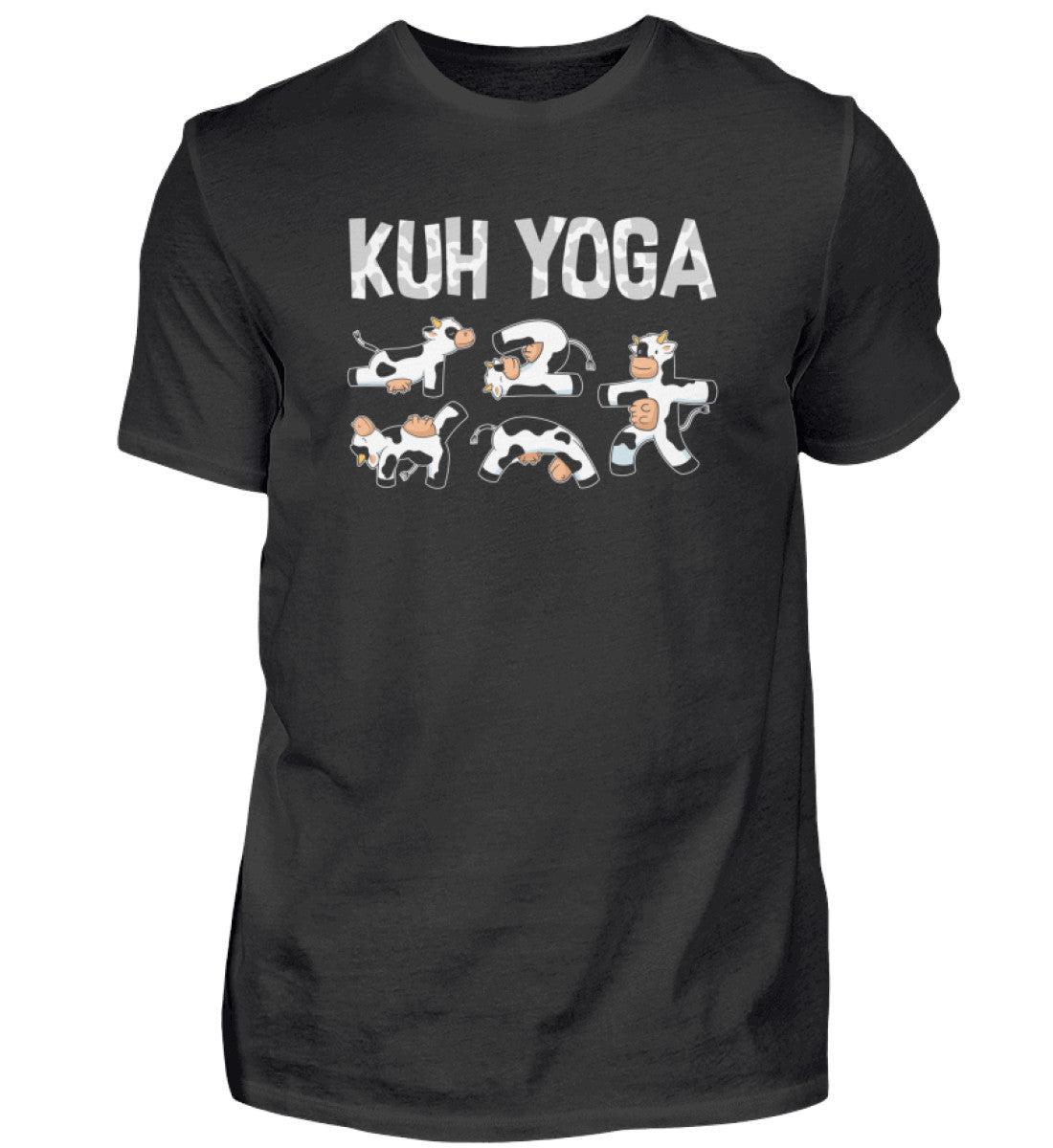 Kuh Yoga · Herren T-Shirt-Herren Basic T-Shirt-Black-S-Agrarstarz
