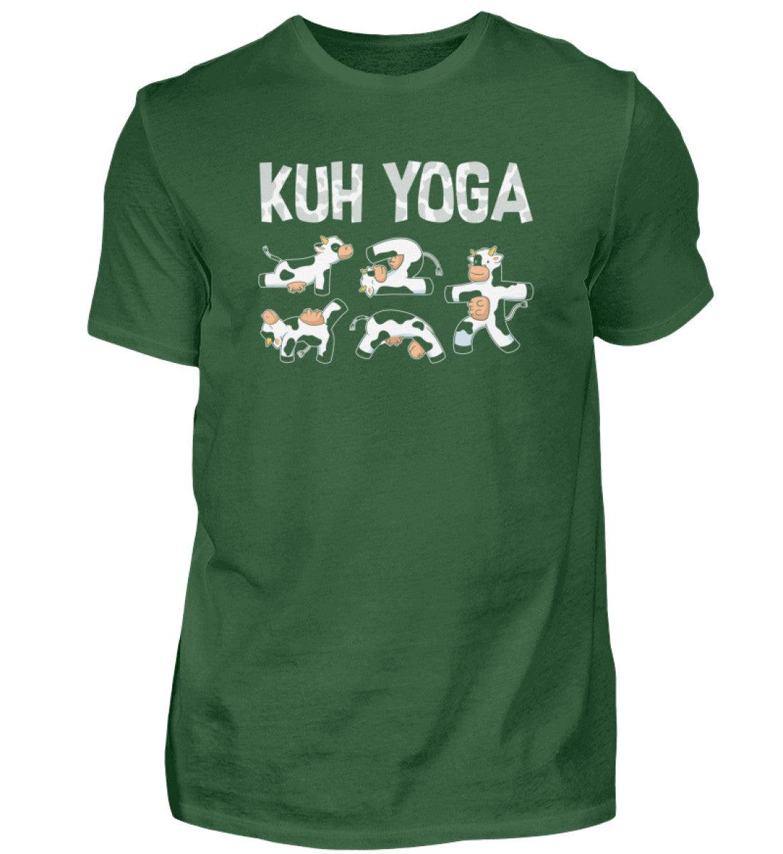 Kuh Yoga · Herren T-Shirt-Herren Basic T-Shirt-Bottle Green-S-Agrarstarz