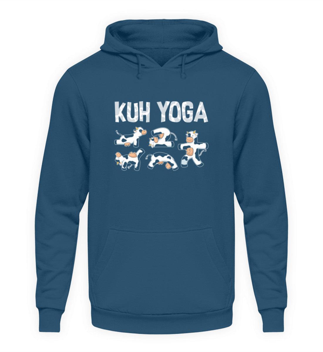 Kuh Yoga · Unisex Kapuzenpullover Hoodie-Unisex Hoodie-Airforce Blue-S-Agrarstarz