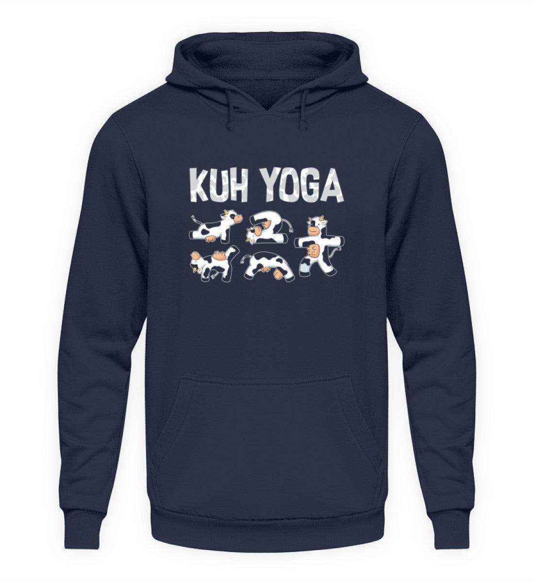 Kuh Yoga · Unisex Kapuzenpullover Hoodie-Unisex Hoodie-Oxford Navy-S-Agrarstarz