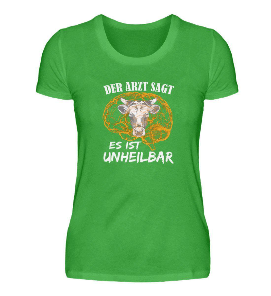 Kuh unheilbar gelb · Damen T-Shirt-Damen Basic T-Shirt-Green Apple-S-Agrarstarz